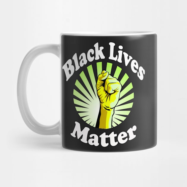 Yellow Fist Black Lives Matter BLM by Atteestude